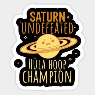 Saturn Undefeated Hula Hoop Champion Sticker